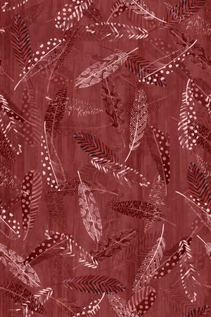 羽毛印花华亿平台图片