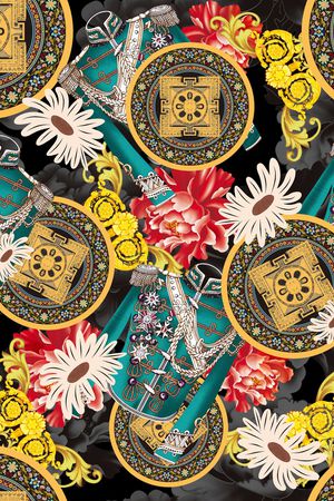 男装满版花印花华亿平台图片