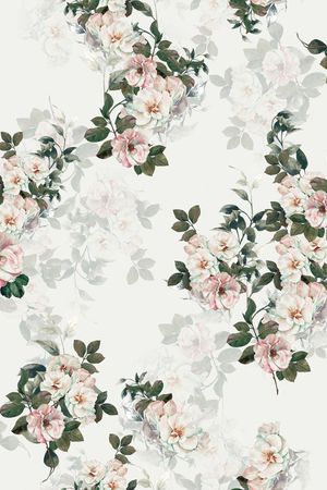 彩底花卉印花华亿平台图片