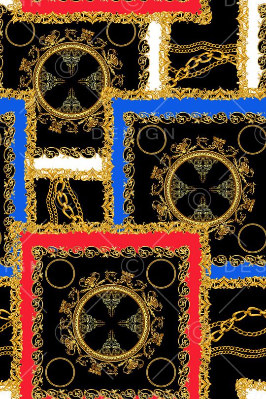 黑底花卉印花华亿平台图片