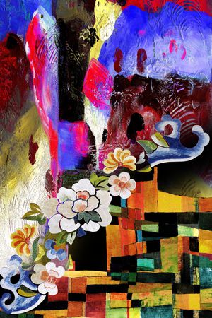 风景定位印花华亿平台图片