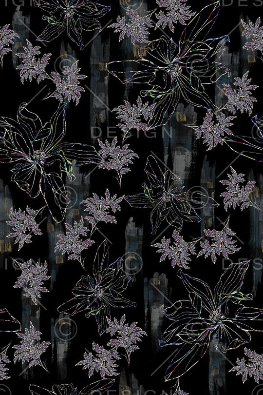 几何花卉印花华亿平台图片