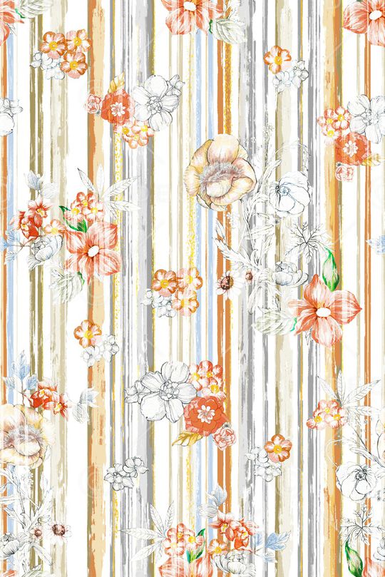 黑白条纹印花华亿平台图片