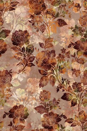 民族花卉印花华亿平台图片