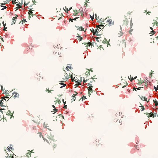 彩底花卉印花华亿平台图片