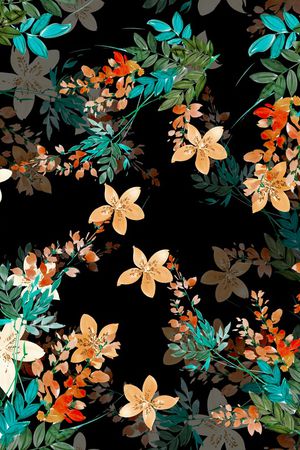 彩底花卉印花华亿平台图片