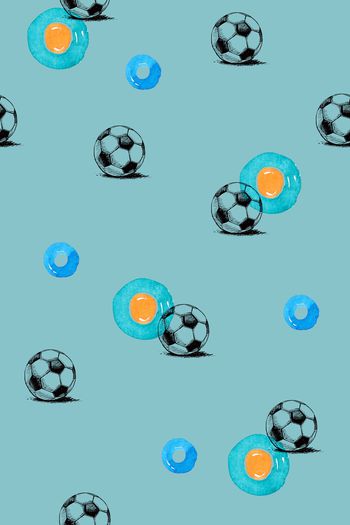 1327171-童装-足球圆形水彩