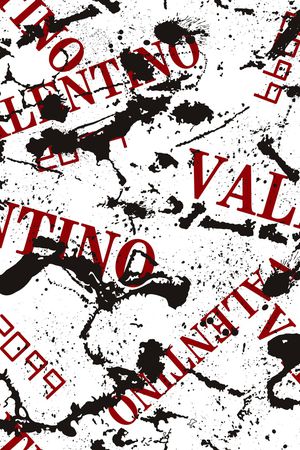 黑底花卉印花华亿平台图片