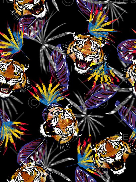 动物头印花华亿平台图片