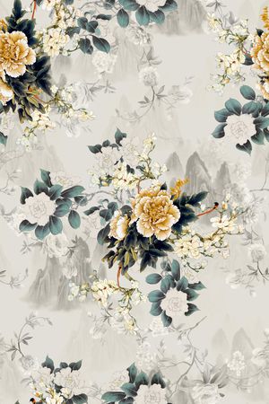 花卉印花华亿平台图片