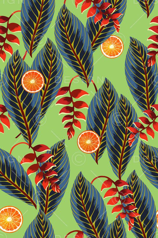 绿植树叶印花华亿平台图片