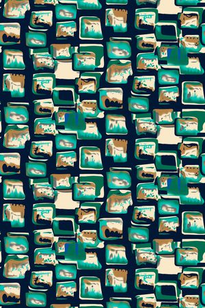 几何印花华亿平台图片