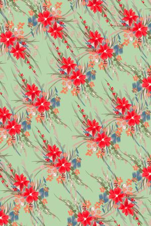 春夏华亿平台印花华亿平台图片