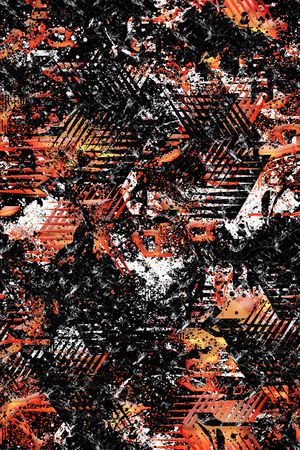 抽象男装印花华亿平台图片