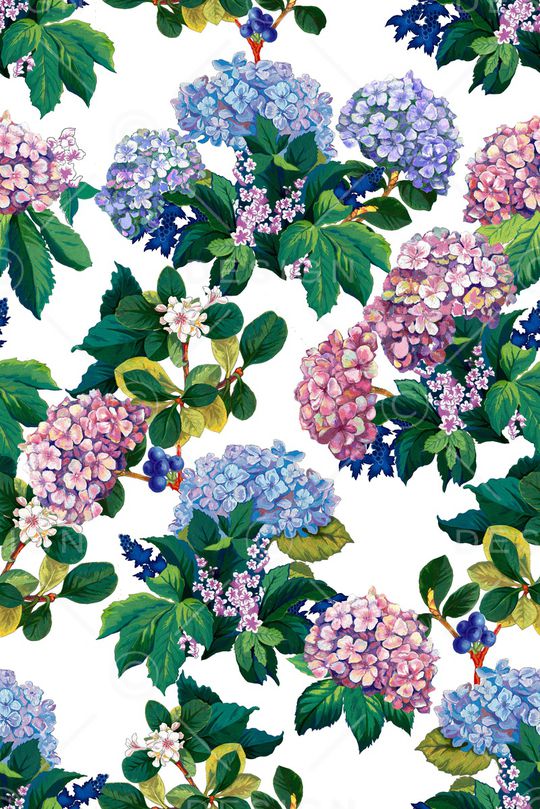 绣球花印花华亿平台图片