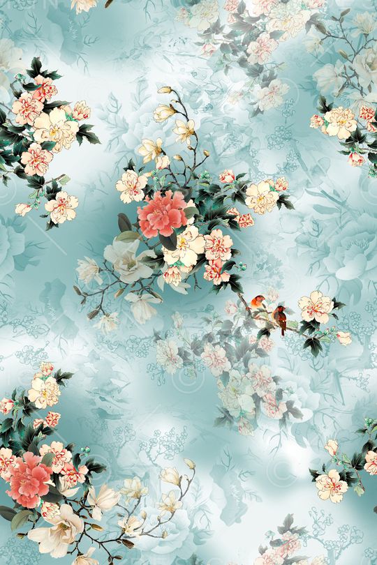 花卉印花华亿平台图片