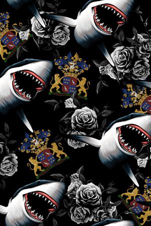 鲨鱼印花华亿平台图片