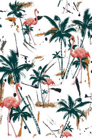 火烈鸟印花华亿平台图片