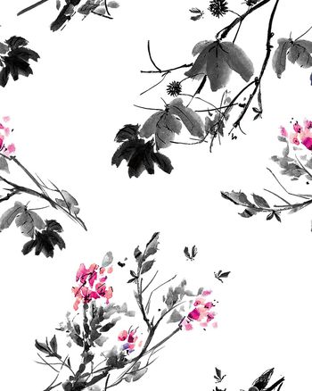 绿植树叶印花华亿平台图片