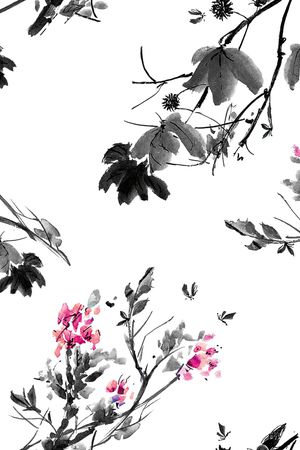 绿植树叶印花华亿平台图片