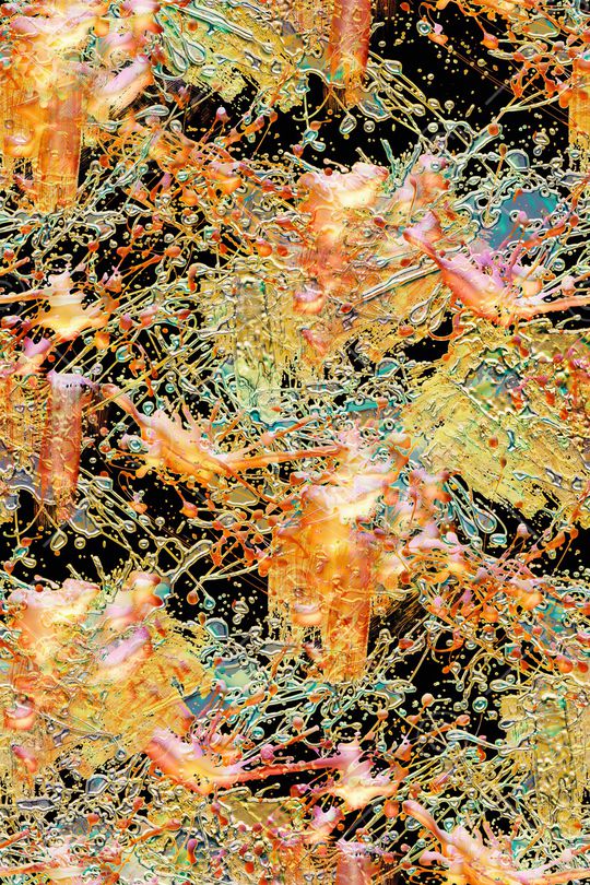 抽象男装印花华亿平台图片