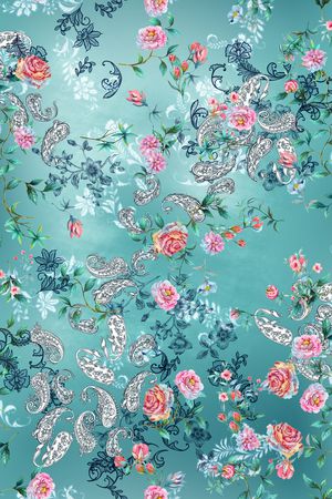 花卉印花华亿平台图片