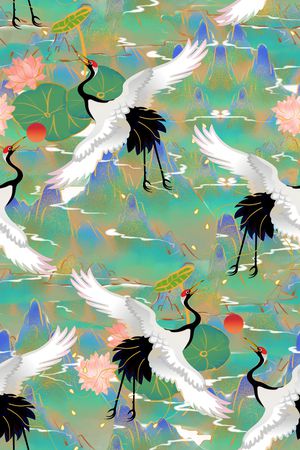 荷花印花华亿平台图片