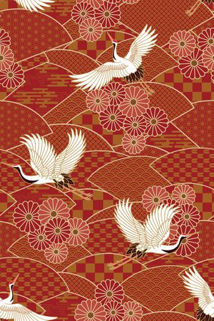 仙鹤印花华亿平台图片