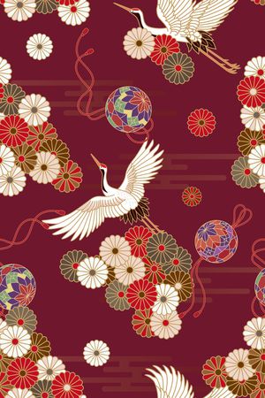 仙鹤印花华亿平台图片