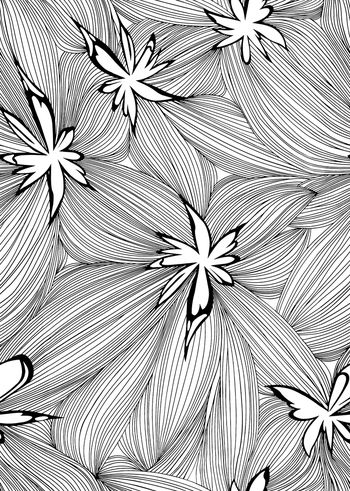 线条画印花华亿平台图片