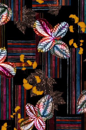 绿植树叶印花华亿平台图片