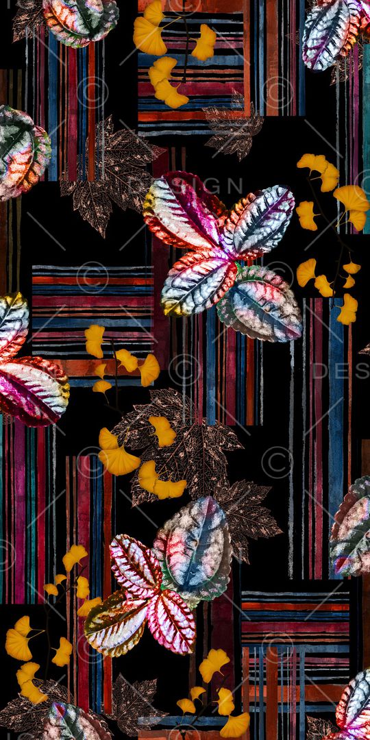 绿植树叶印花华亿平台图片