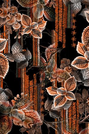 绿植树叶印花华亿平台图片