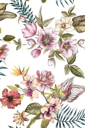 花卉印花华亿平台图片