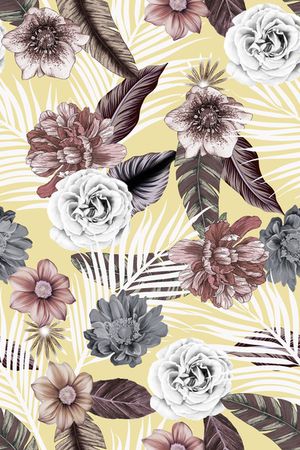 花卉印花华亿平台图片