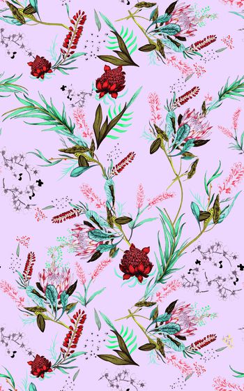 绿植树叶印花华亿平台图片