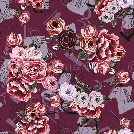 花卉印花华亿平台图片