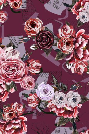 花卉印花华亿平台图片