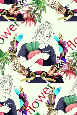 卡通人物印花华亿平台图片