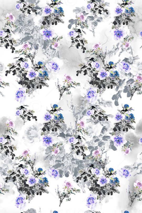 花卉印花华亿平台图片