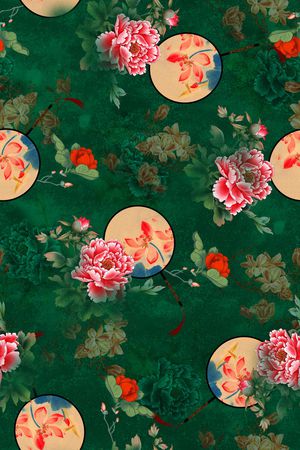 花卉印花华亿平台图片