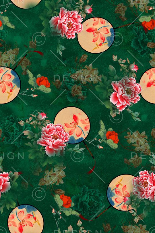 花卉印花华亿平台图片