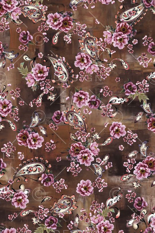 几何花卉印花华亿平台图片