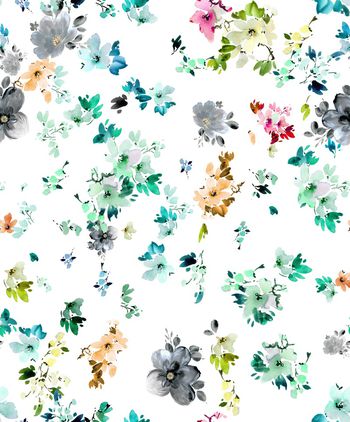 1330536-200601翠色小花白色