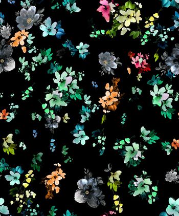 1330537-200601翠色小花黑色