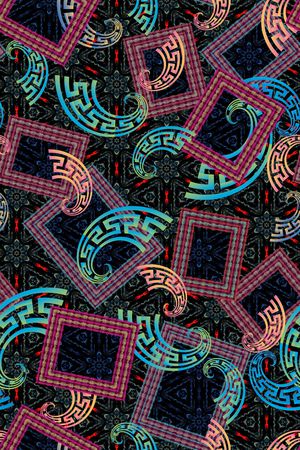 民族花卉印花华亿平台图片