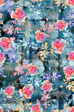 民族花卉印花华亿平台图片