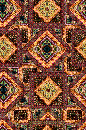 民族花卉印花华亿平台图片