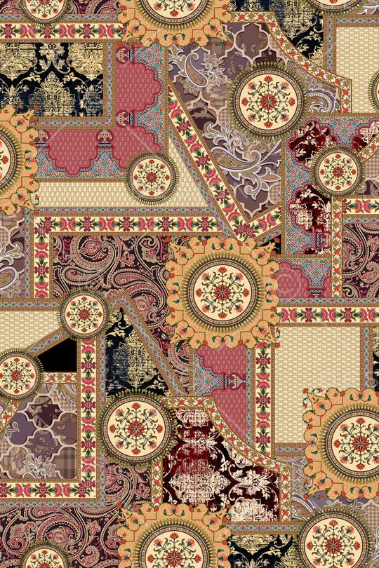 民族花卉印花华亿平台图片