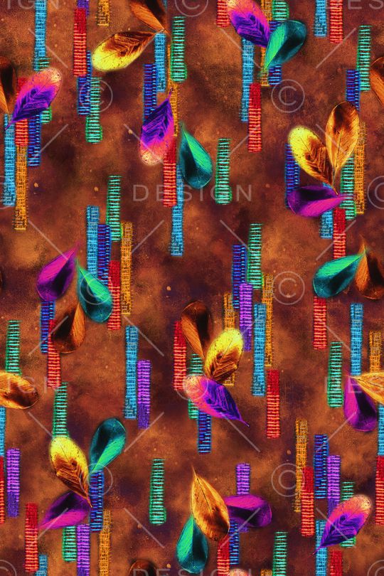 民族花卉印花华亿平台图片